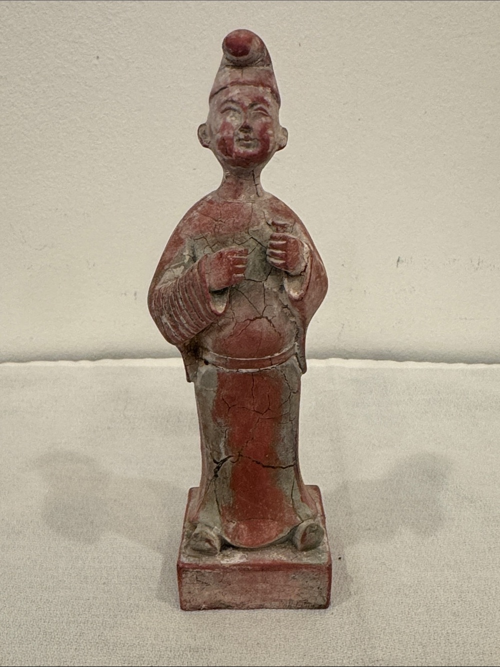 Antique Tang Dynasty Style Terracotta Tomb Figure - 6.5” Attendant Statue